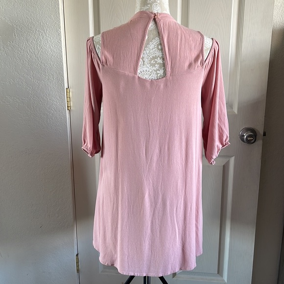 As U Wish Long Sleeve Laced Top Mini Dress 👗 In Excellent Condition - Picture 3 of 4